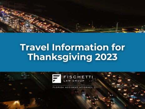 thanksgiving travel information banner with traffic in background